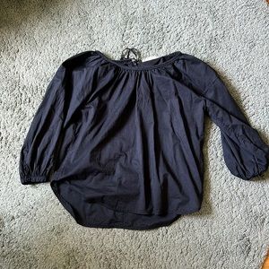 black everlane top - ties in back